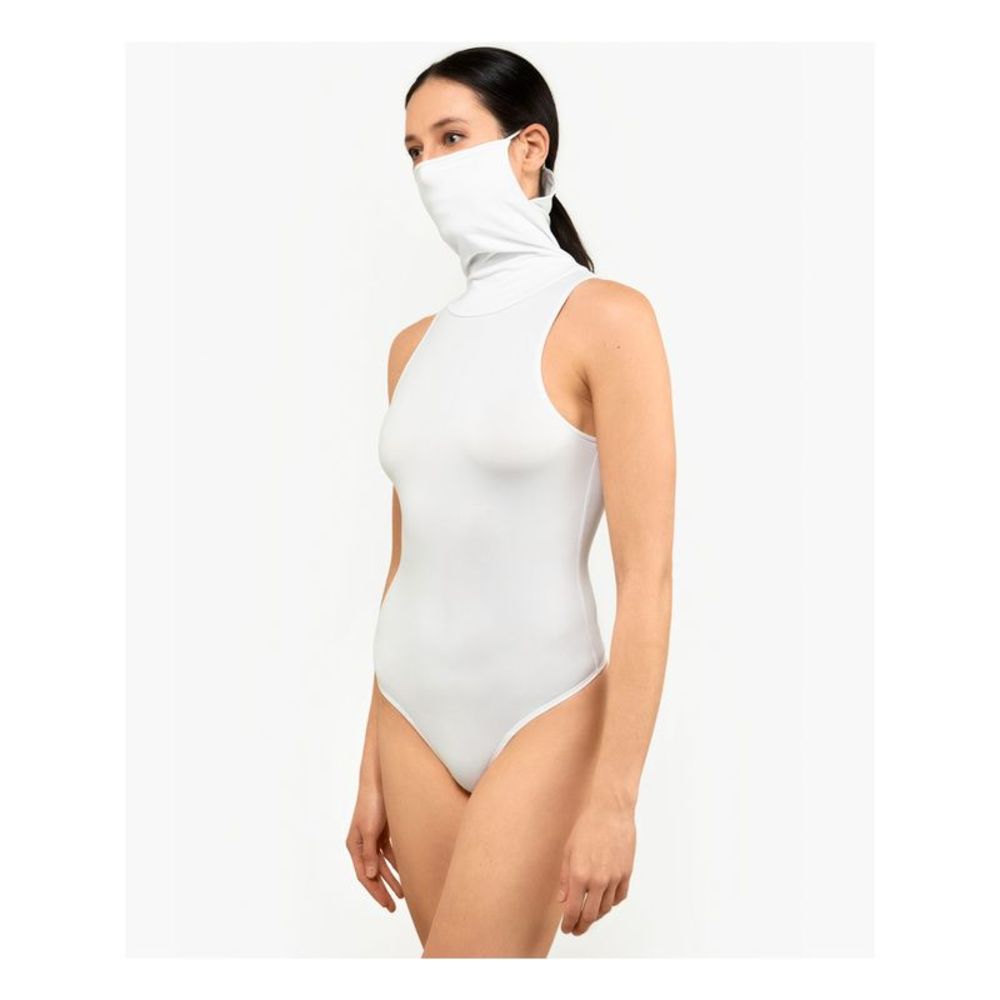 BAM BY BETSY & ADAM Womens White Stretch Sleeveless Body Suit Top M
